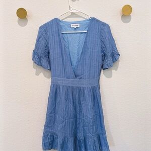 Privacy Please Doheny Mini Dress Periwinkle Blue Ruffle Revolve XXS